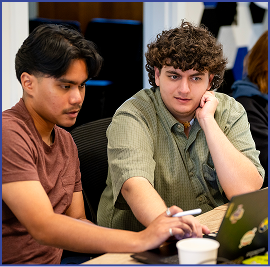 Two DSA interns hard at work