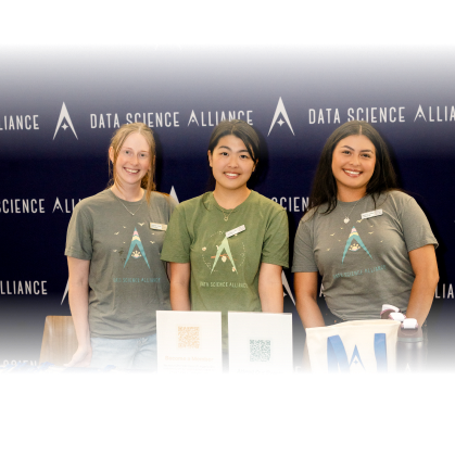 DSA interns presenting at an event