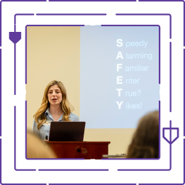 Former marketing director, Kallyn Hobman, pressenting at one of our events.